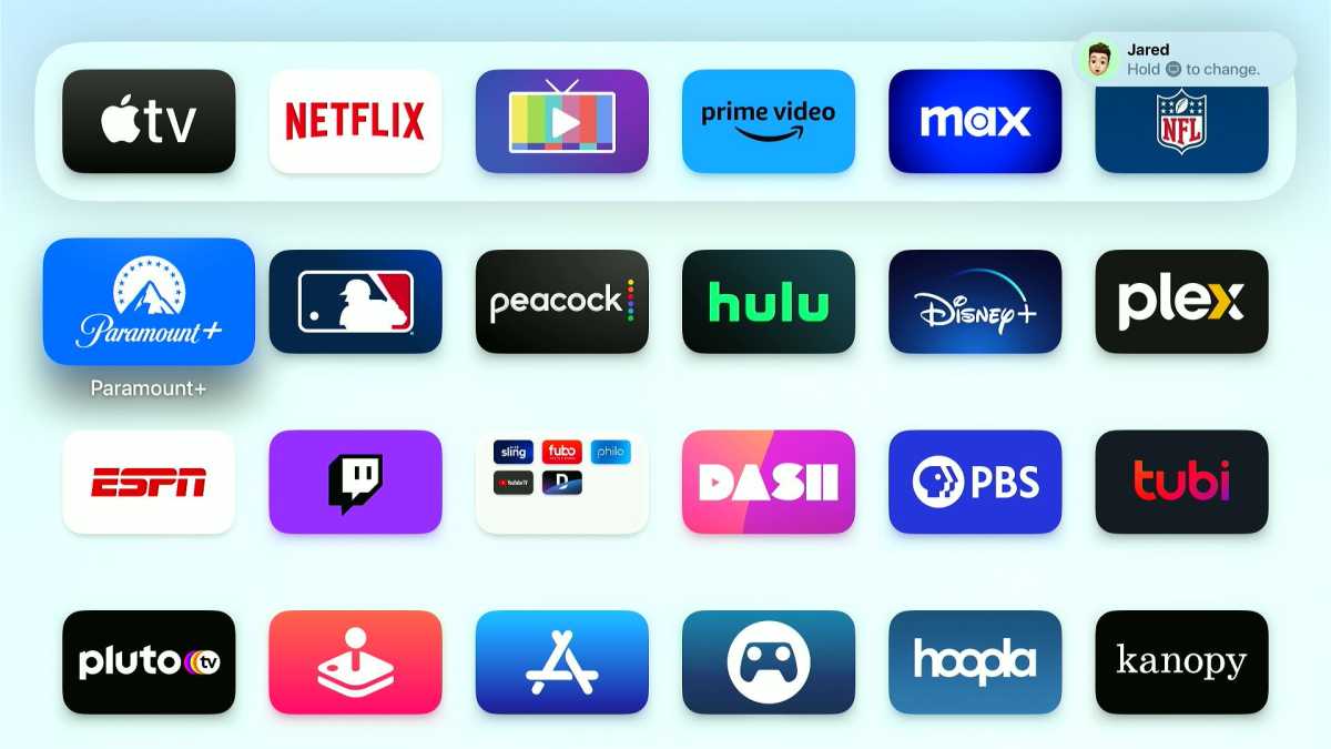 Apple TV app grid