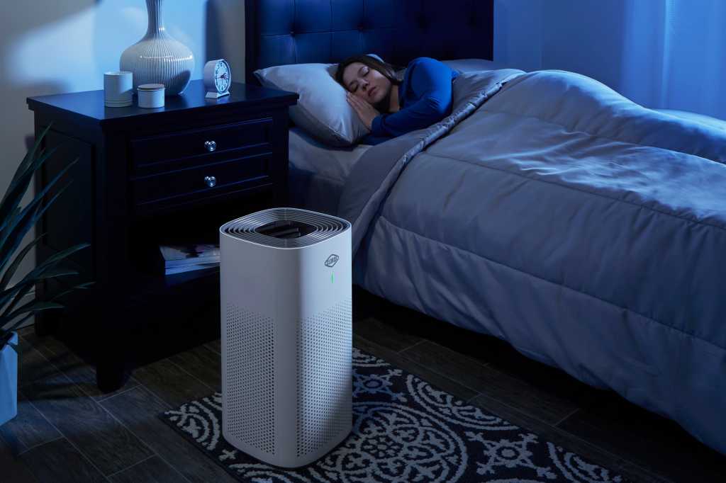 Clorox Large Room air purifier in a bedroom