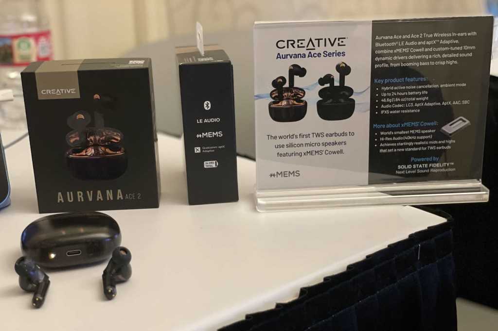 Creative Labs earphones with xMEMS chips