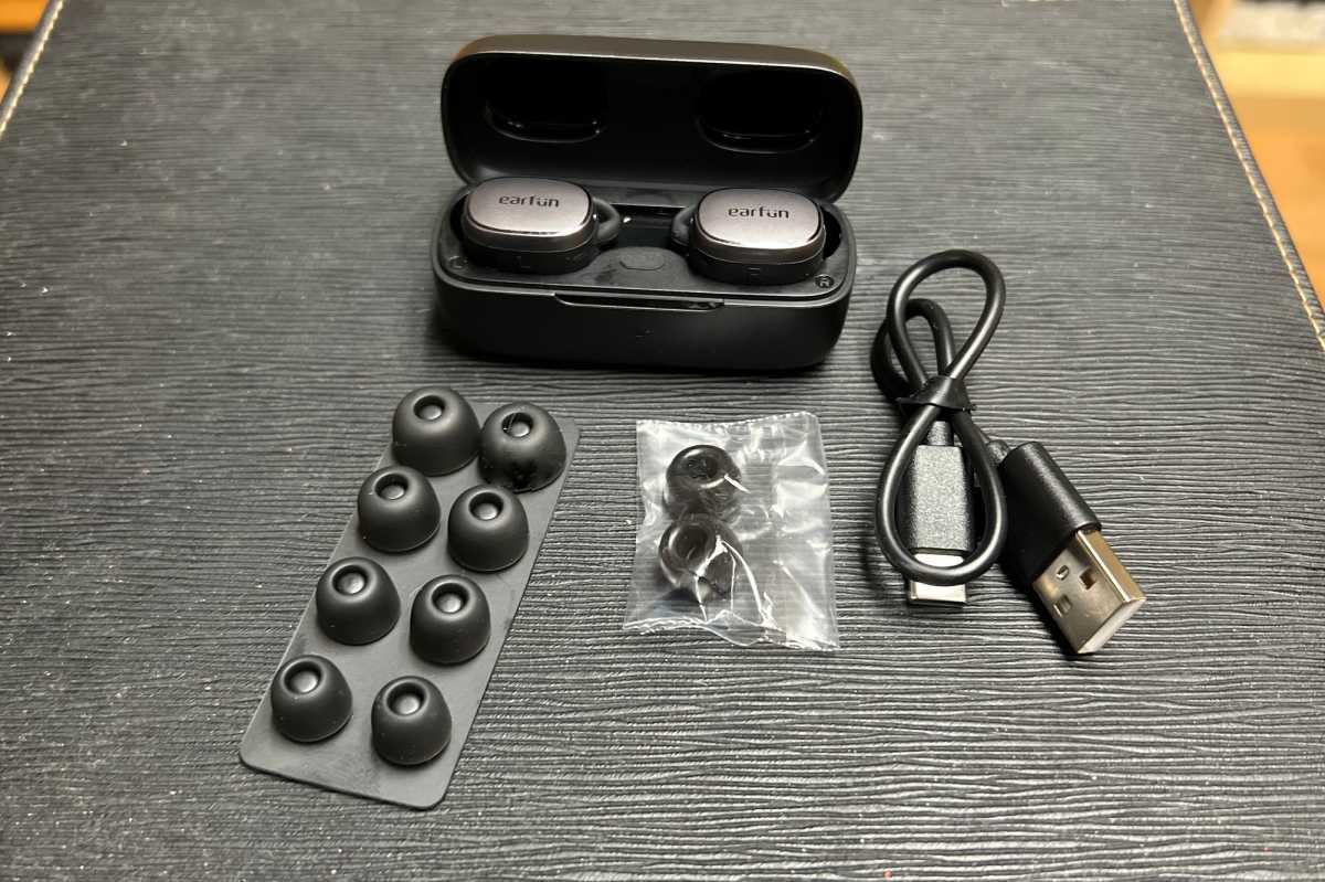 EarFun Free Pro 3 with accessories