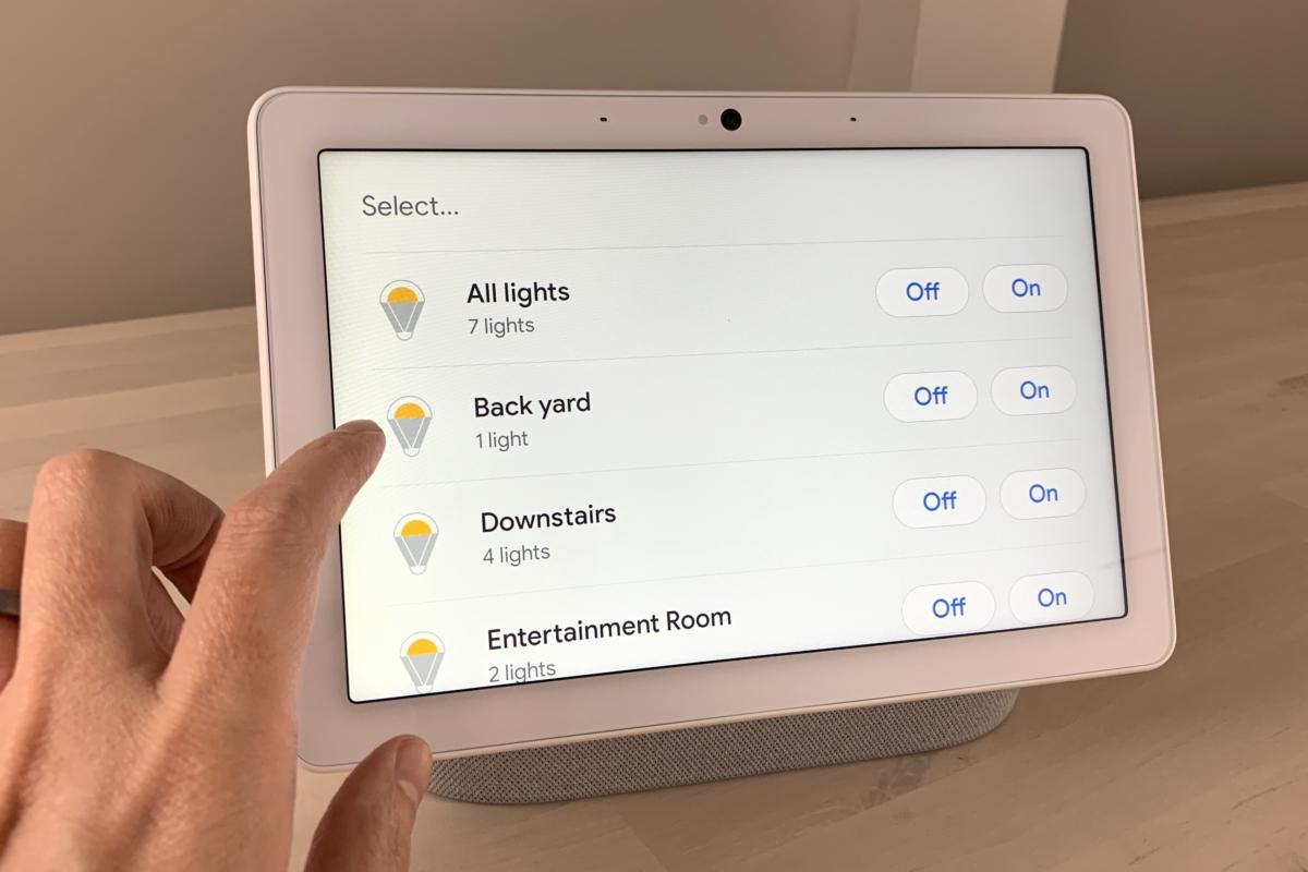 google nest hub max home control