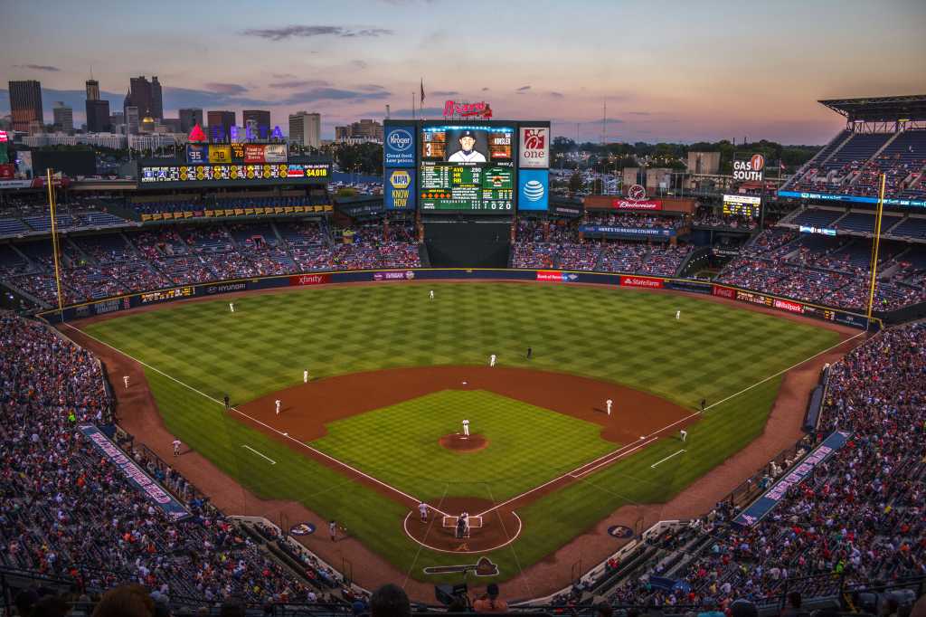 Overhead shot of Turner Field