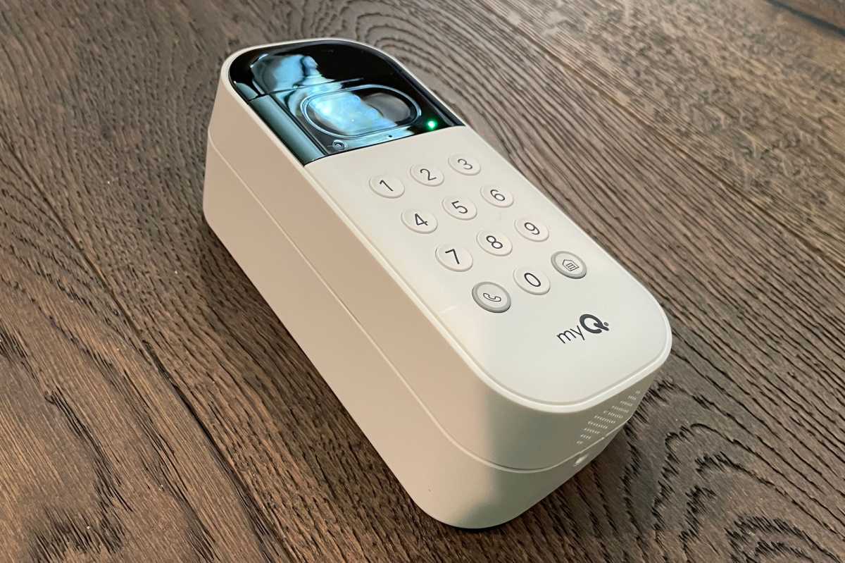 myQ Smart Garage Video Keypad side view