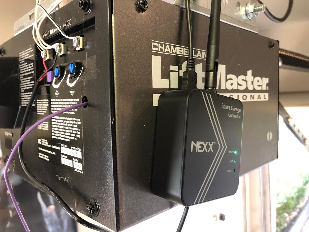 nexx NXG-200 installed on liftmaster door opener