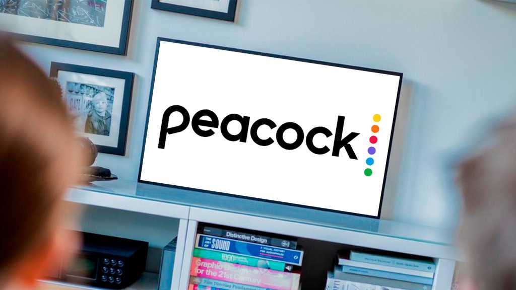 Logo de Peacock en una TV