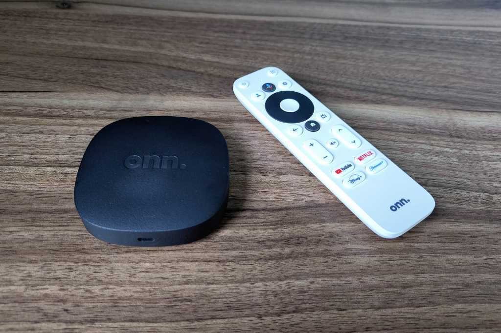 Walmart Onn 4K Streaming Box and remote